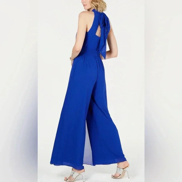 Vince Camuto Chiffon Wide-Leg Jumpsuit Size 8 - Picture 4 of 5